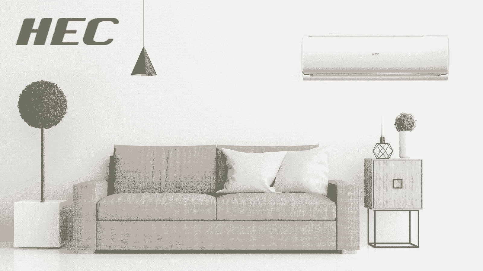 Настінний кондиціонер, спліт система HEC INVERTER HSU-09TC/R32(DB)-IN / HSU-09TK1/R32(DB)-OUT