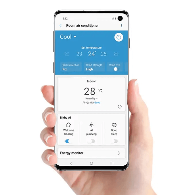 Кондиціонер настінний Inverter, спліт система Samsung GEO ﻿WindFree WiFi Mass AR24BXFAMWKNUA