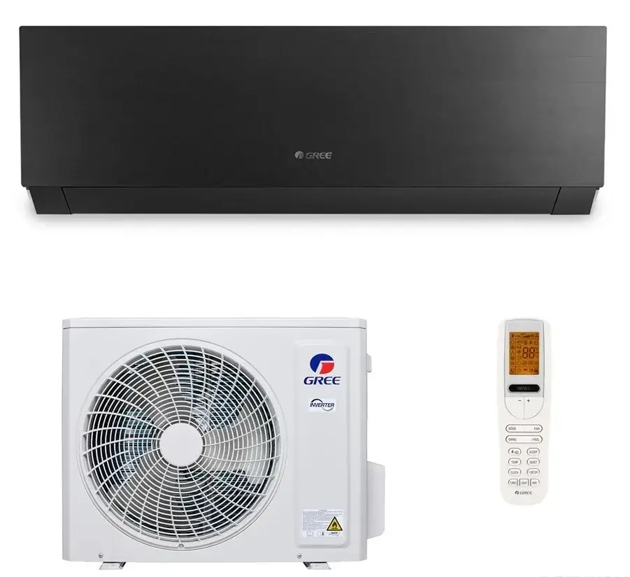 Настінний інверторний кондиціонер, спліт система Gree Clivia DC Inverter Wi-fi GWH24AUCXB-K6DNA1A Black