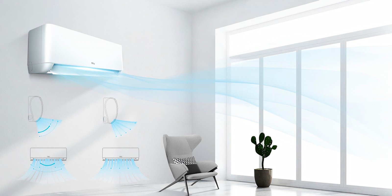 Настінний кондиціонер, спліт система TCL TAC-12CHSD/XA82IN Black Inverter R32 WI-FI